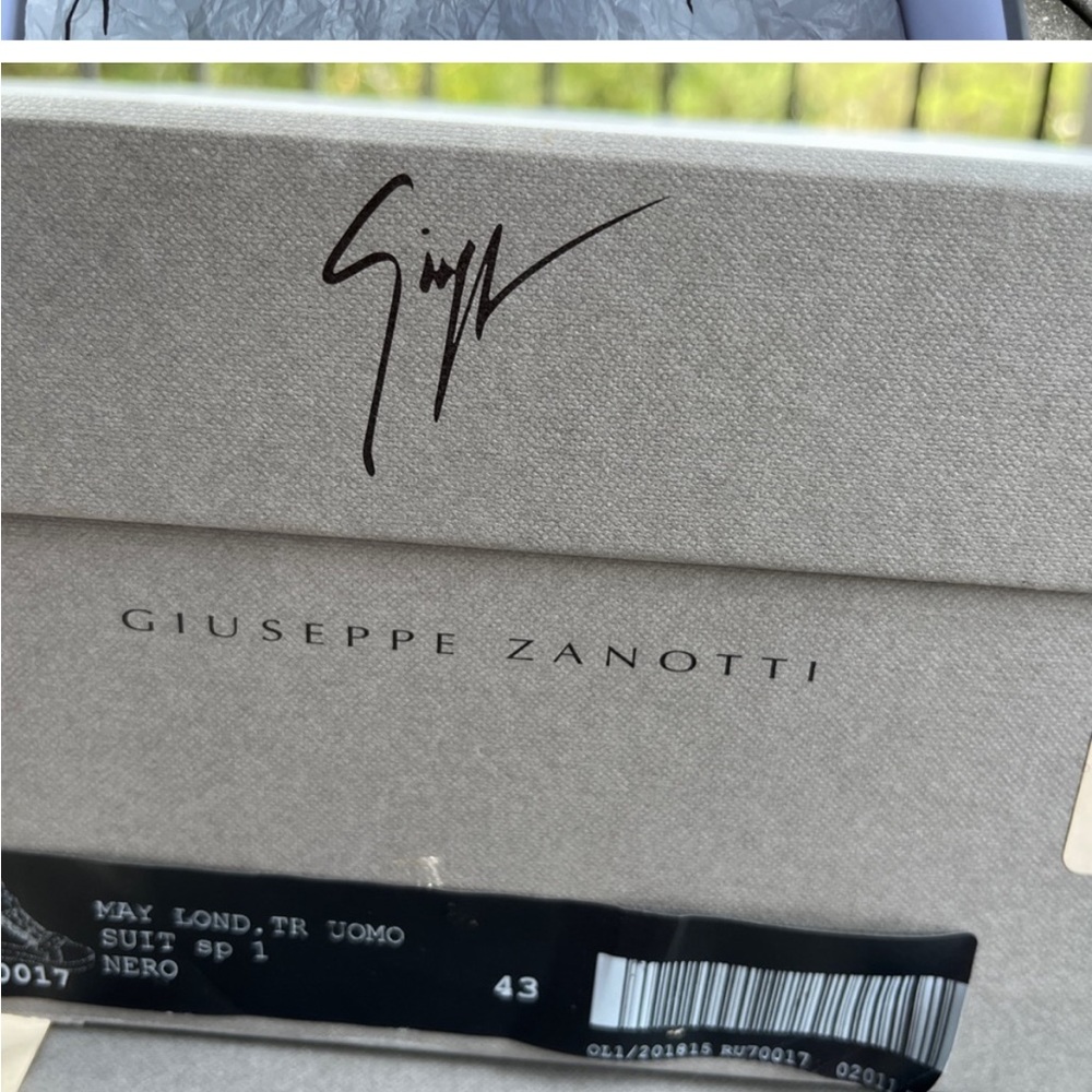 Giuseppe Zanotti Shoe Box | Color: Gray/Tan | Size: 43，No dust bag